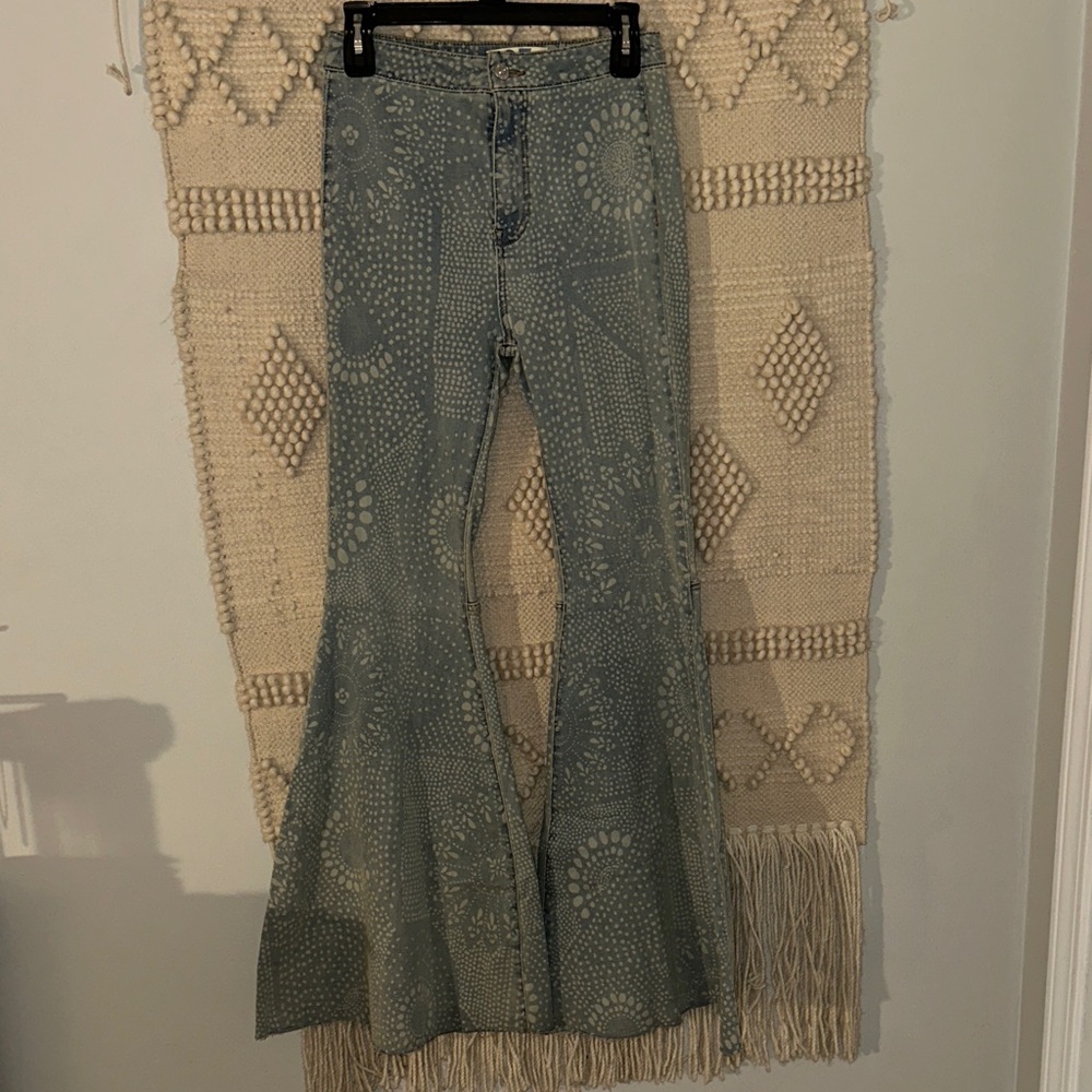 Free People Blue Flare Jeans